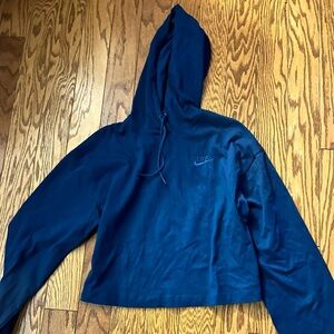 Nike navy crop hoodie with flare sleeves